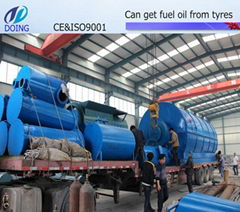 10 tons Q245R steel waste tire to oil pyrolysis machine