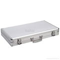 silver aluminum briefcase