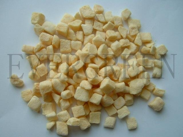 Freeze dried apple dice