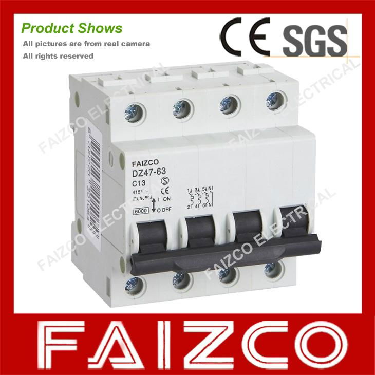  	DZ47-63 C20 AC 230V/400V Overload Current Protector Air Circuit Breaker 2Poles 2