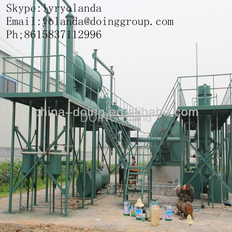 Mature technology waste tire pyrolysis plant without pollution 2