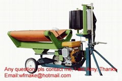 Mini round baler wrapper