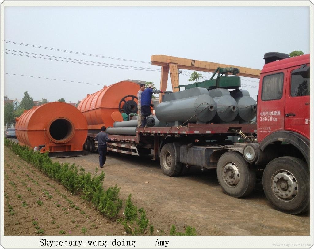Dump tire recycling machine to oil with CE certificate  2