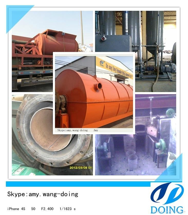 5/6/8/10T pollution-free high 45% oil-yield dump tyre oil refining machine 3
