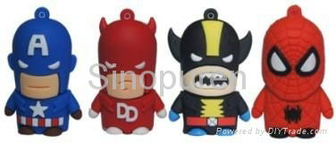 cartoon 2GB PVC  usb flash memory 4