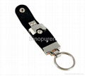 2GB Curved Metal USB with Genuine Leather Cover and Magnet Inside 