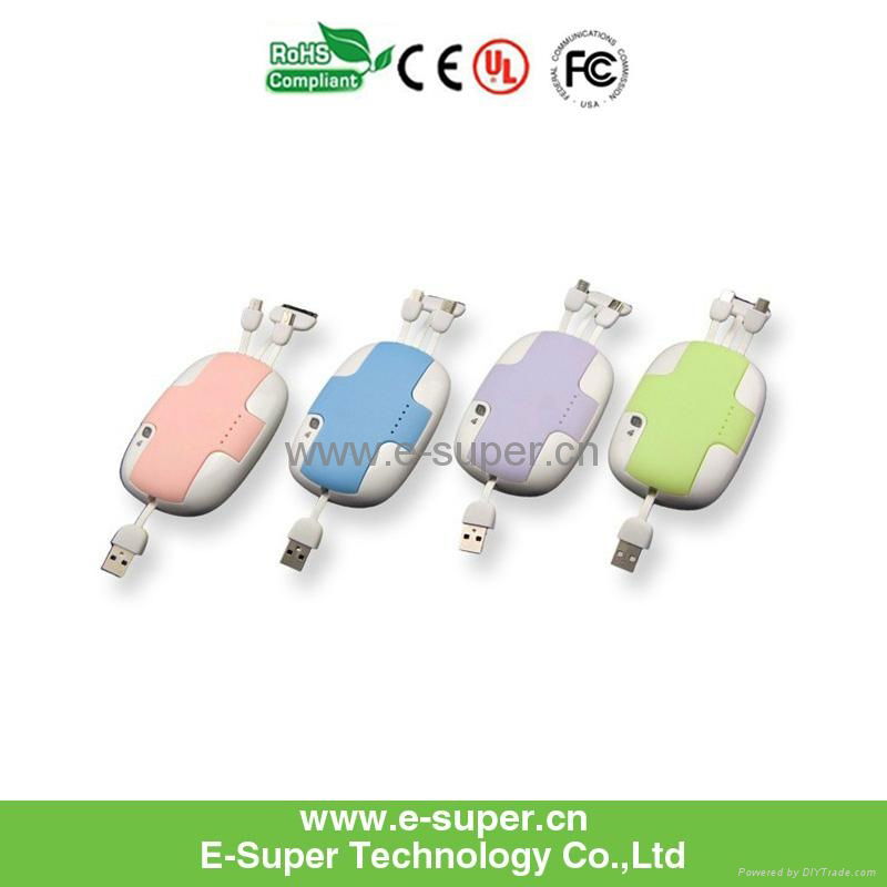 USB Charger Power Bank Portable Power Bank 3600 mAh power supply mobile charger  2