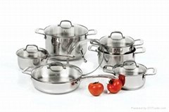 S/S COOKWARE WITH CAST S/S HANDLE