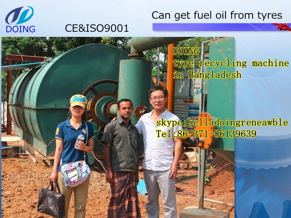 waste tyre pyrolysis machine turn waste tyre plastic to fuel oil