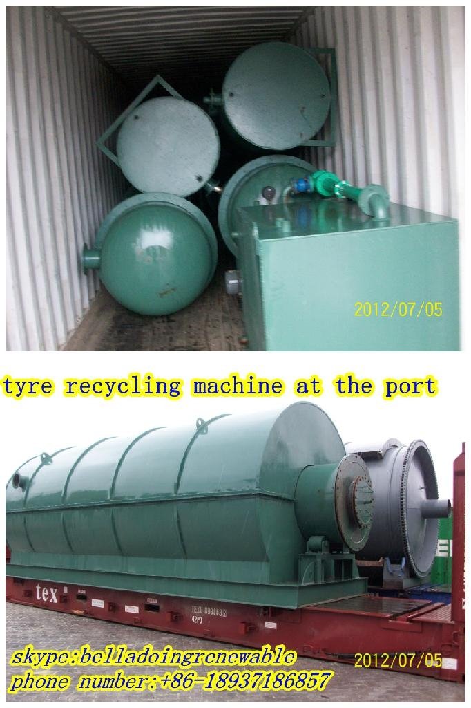 waste tyre pyrolysis machine turn waste tyre plastic to fuel oil 2