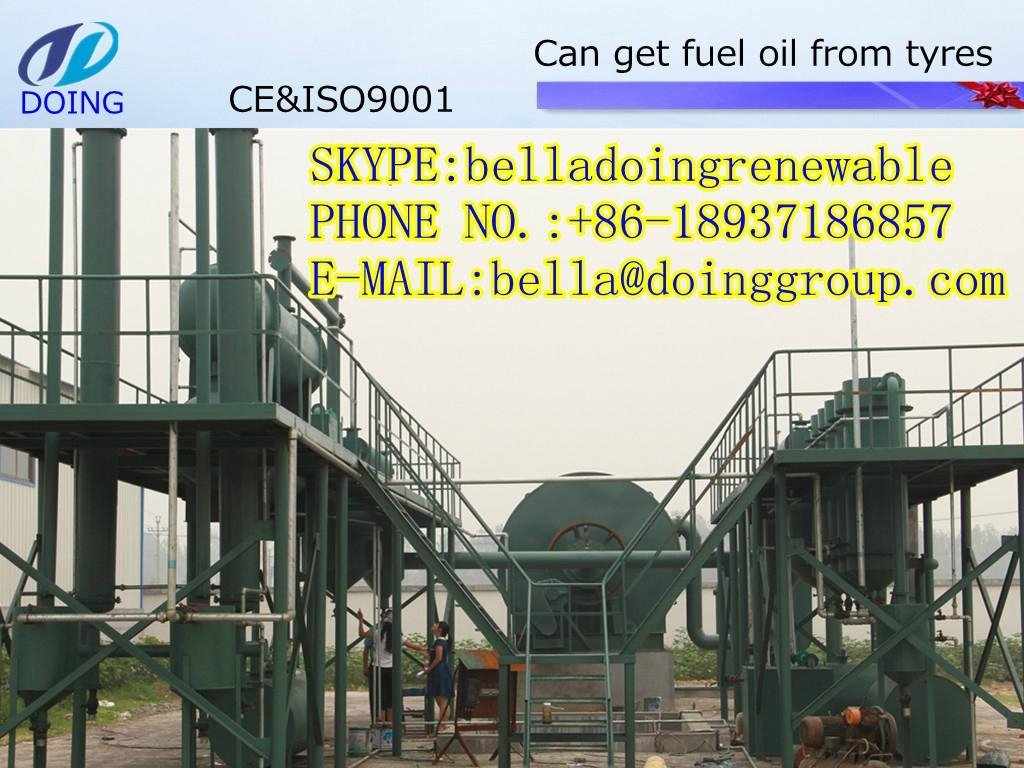waste tyre pyrolysis machine turn waste tyre plastic to fuel oil 3