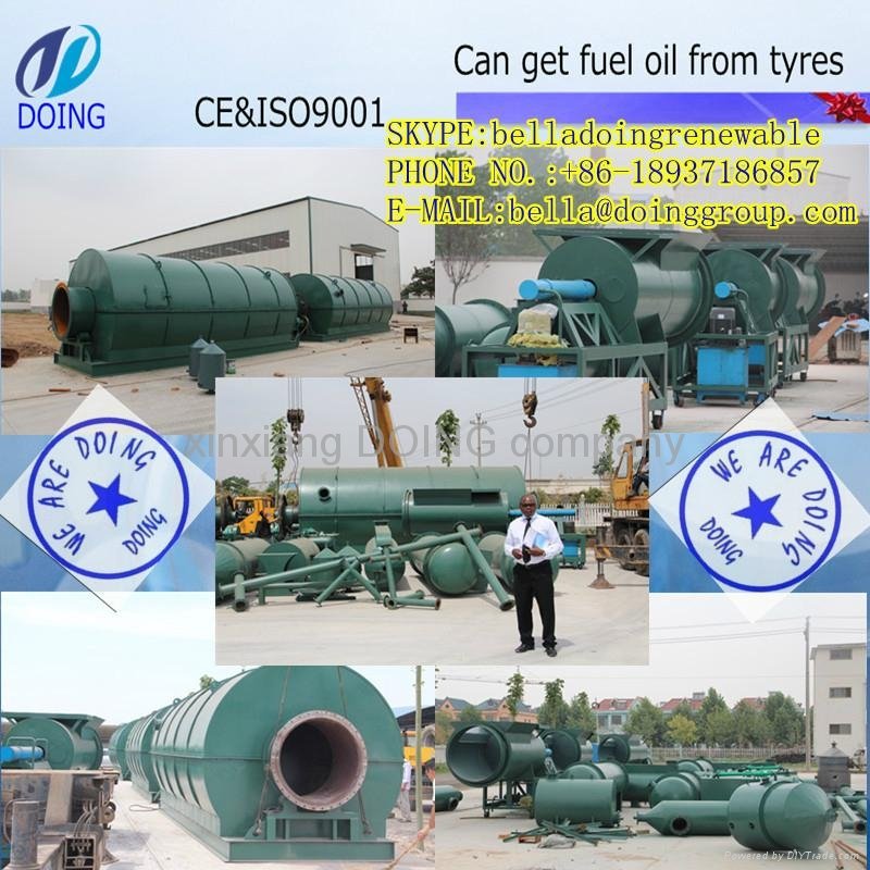 waste plastic recycling machine turn waste tyre plastic to fuel oil