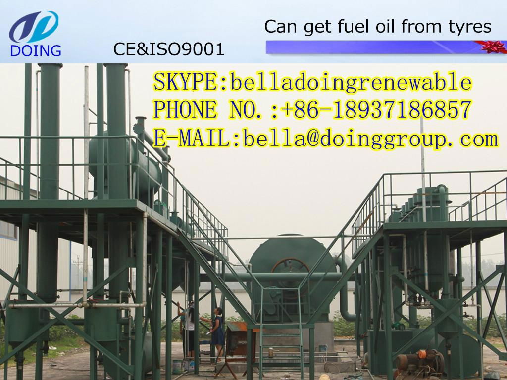 tyre oil distillation machine turn waste tyre plastic to fuel oil 4