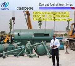used tyre pyrolysis machine turn waste tyre plastic rubber to fuel oil