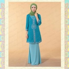 MF17820 women's muslim crepe baju kurung indenesia