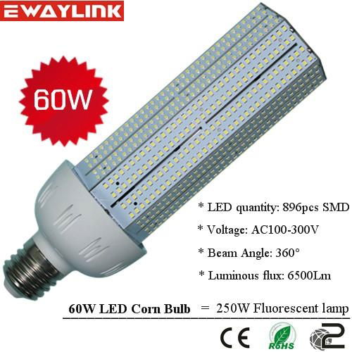 896pcs SMD led warm white color corn light 60W led bulb 2