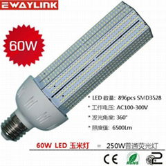 896pcs SMD led warm white color corn light 60W led bulb