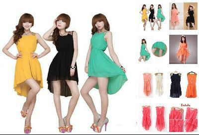 Women's 6 Colors Paillette Shoulder Slim Elegant Chiffon Casual Mini Vest Dress 3
