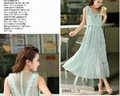 WOMENS LACE FLORAL CHIFFON LONG MAXI FULL-LENGTH VINTAGE EVENING BALL GOWN DRESS 3