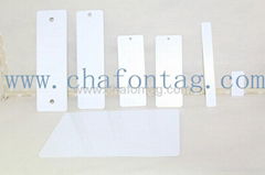 UHF RFID PET/PVC apparel hang tag with hole