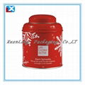 Red Small round tin box 