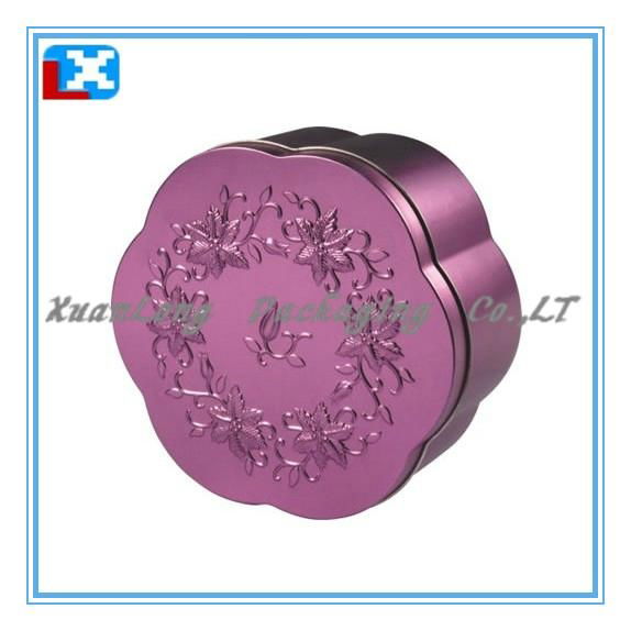 Flower Shape Biscuit Tin Box