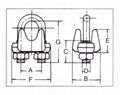 GALV. WIRE ROPE CLIP TYPE A 2