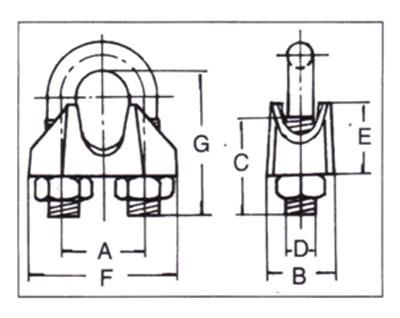 WIRE ROPE CLIP DIN 741 2