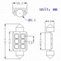 CANBUS 39MM festoon 6SMD5050 error free auto led light 5