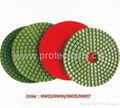 Wet polishing pad for stone