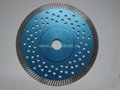 reinforced centre-hot pressed narrow teeth turbo blade