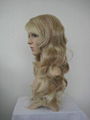 Women mixed blonde long wavy party cosplay wig wigs hair 2