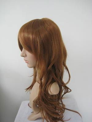 Women brown long wavy party cosplay wig daily wigs hair 2