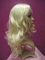 Women Blonde long wavy party cosplay wig wigs hair 2