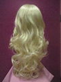 Women Blonde long wavy party cosplay wig wigs hair 3