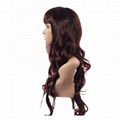 Capless long Wavy Chestnut color Synthetic Wig 72cm 2