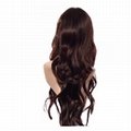 Capless long Wavy Chestnut color Synthetic Wig 72cm 4