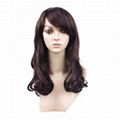 Capless long Curly Chestnut color Synthetic Wig 58cm 1