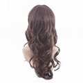 Capless long Curly Medium Brown Synthetic Wig 70cm 3