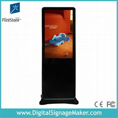 Floor standing 42 inch lcd advertising vertical screen player