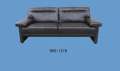 Black leather sofa DHS-1219