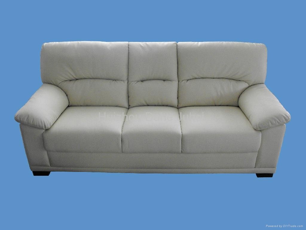 White leather sofa 