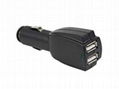 Rocket 0.5A/1A/2A 12-24V Dual USB Car Charger  3