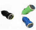 Bullet 1A/2.1A 12-24V Dual USB Car