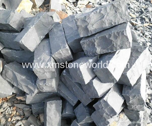 Grey granite cobble stone