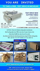 packaging sample small production cutting table