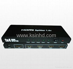3D 4kx2k 4port HDMI Amplifier Splitter 