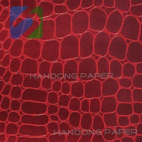 Doube color Embossed PVC Paper for invitation card/book binding Specialty Paper