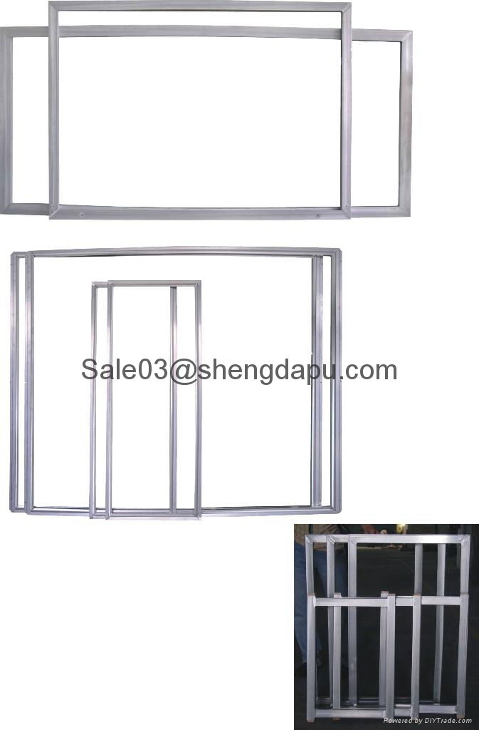 Fine aluminum screen printing frame with printing mesh
