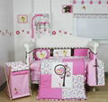 2013 Girl baby bedding set 100% cotton